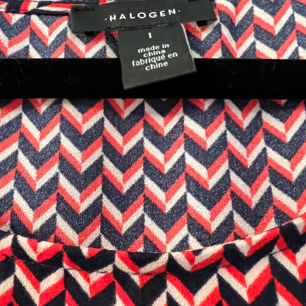 Halogen Sleeveless Top Geometric Pattern - image 2